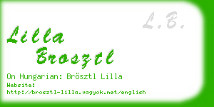 lilla brosztl business card